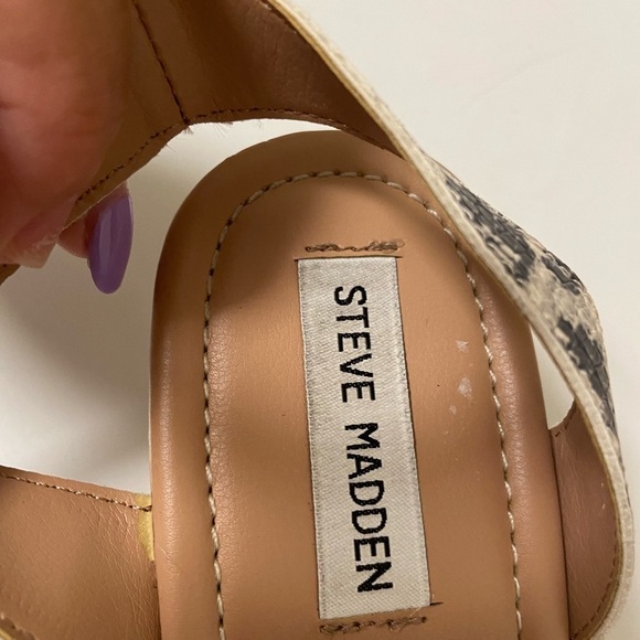 Steve Madden 10 snakeskin look heeled sandals cork & rope heel $69 - Picture 5 of 9
